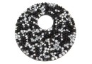 Swarovski, pand. fine rocks, black jet comet argent light, 40mm - x1