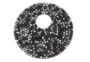 Swarovski, pand. fine rocks, black jet mettalic silver, 40mm - x1