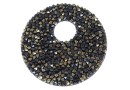 Swarovski, pand. fine rocks, black jet nut, 40mm - x1