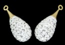 Swarovski, pand. pave placat cu aur, crystal, 20mm - x1
