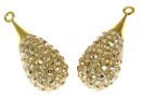 Swarovski, pand. pave placat cu aur, golden shadow, 20mm - x1