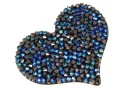 Swarovski, pand. rocks, black bermuda blue, 50mm - x1