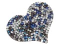 Swarovski, rocks pendant, black jet bermuda blue comet argent light, 50mm - x1