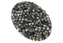 Swarovski, pand. rocks, black jet chrome, 36.5mm - x1