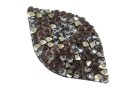 Swarovski, pand. rocks, black peach gold, 40mm - x1