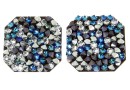 Swarovski, cabo. fine rocks, black jet berm. blue CAL, 22mm - x1