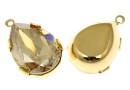 Swarovski, pand. pl. cu aur, fancy picatura, golden shadow, 21mm - x1