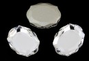 Swarovski, cabochon Baroque mirror, crystal, 10mm - x1