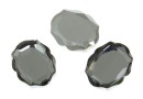 Swarovski, cabochon Baroque mirror, silver night, 10mm - x1