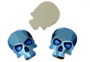 Swarovski, HF skull cabochon, silver night, 10mm - x1