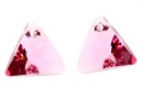 Swarovski, triangle pendant, light rose, 16mm - x1