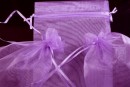 Saculet organza, mov lavanda, 9x7cm - x20