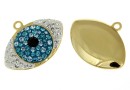 Swarovski, pand. pave placat cu aur, 20mm - x1