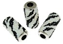 Swarovski, becharmed pave white opal jet, 22mm - x1