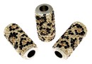 Swarovski, becharmed pave golden shadow jet, 22mm - x1