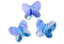 Swarovski, margele fluture, aquamarine AB, 6mm - x2