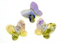 Swarovski, margele fluture, jonquil aurore boreale, 8mm - x2
