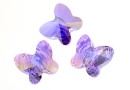 Swarovski, margele fluture, violet aurore boreale, 8mm - x2