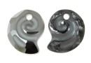 Swarovski, pandantiv Sea snail, silver night, 14mm - x1