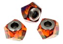 Swarovski, becharmed helix red magma, 14mm - x1