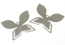 Pendant base, rhodium-plated 925 silver, for Swarovski 2205 - x1
