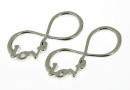 Link, infinity, Love, rhodium-plated 925 silver, 18mm - x1