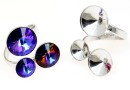 Ring base, 925 silver, 3 rivoli, 10-12-14mm - x1
