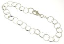 Bracelet, big jump rings, 925 silver, 20.5cm - x1