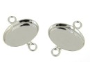 Link, base, 925 silver, for cabochon 14x10mm - x1