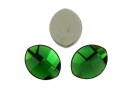 Swarovski, cabochon frunza, dark moss green, 10x8mm - x1