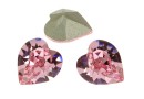 Swarovski, fancy chaton heart, light rose, 6mm - x4