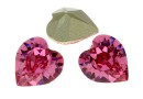 Swarovski, fancy chaton inima, rose, 8mm - x2