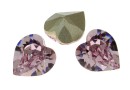Swarovski, fancy chaton heart, light amethyst, 8mm - x2