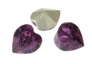 Swarovski, fancy chaton heart, amethyst, 6mm - x4