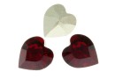 Swarovski, fancy chaton heart, siam, 8mm - x2