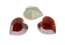 Swarovski, fancy chaton heart, red magma, 6mm - x4