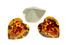 Swarovski, fancy chaton heart, topaz, 8mm - x2