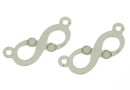 Link, infinity, 925 silver, for Swarovski 2058 ss7, 17.5mm  - x1