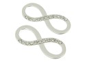 Link infinit cu cristale argint 925, 20mm  - x1
