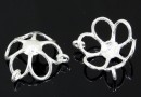 Link, flower 925 silver, 14mm  - x1