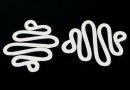 Link, snake, rhodium-plated 925 silver, 20x18mm - x1