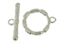 Incuietoare toggle rotund argint 925, 14mm - x1