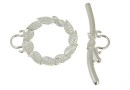 Incuietoare toggle rotund argint 925, 18mm - x1