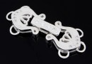 Crystal clasp, 925 silver, 29mm - x1