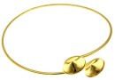 Adjustable Bracelet, gold-plated 925 silver, for 2 Swarovski rivoli 12mm - x1
