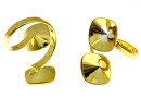 Ring base, rhombus, gold-plated 925 silver, for 2 Swarovski 4470 and 4461 12mm - x1