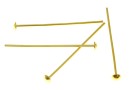 Headpin, gold-plated 925 silver, 30mm - x4