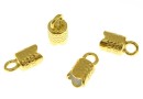 Clasp for bracelets or necklaces, gold-plated 925 silver,inside 4mm - x2