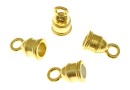 Clasp for bracelets or necklaces, gold-plated 925 silver,inside 4mm - x2