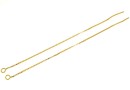 Earring findings, chain, gold-plated 925 silver, 110mm - x1pair